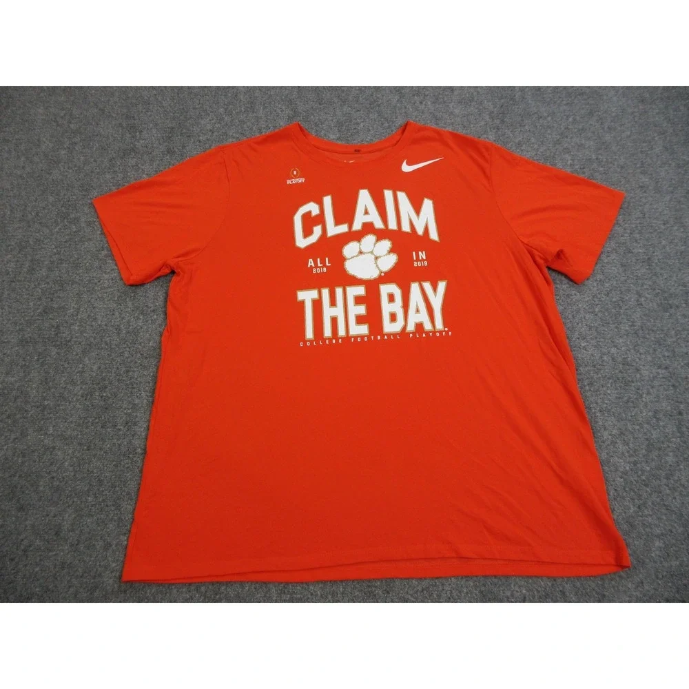 Clemson Tigers Shirt Mens 3XL Orange NCAA Football Nike Dri-FIT Claim The Bay